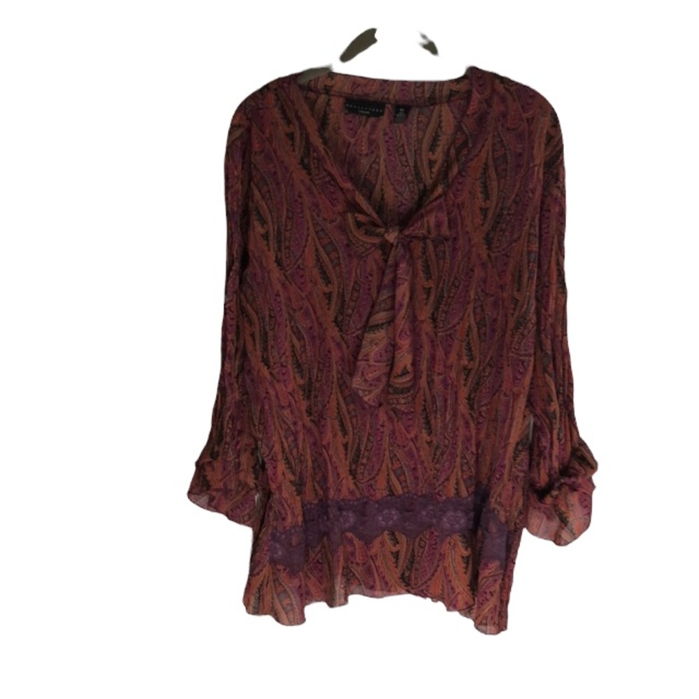 Apostrophe paisley Top, women’s 1X